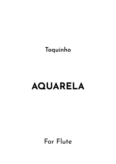 Aquarela-toquinho (arr. Jireh J.)