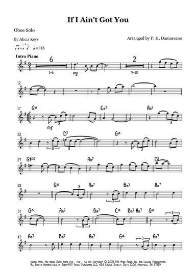 If I Ain't Got You (arr. P.H. Damasceno)