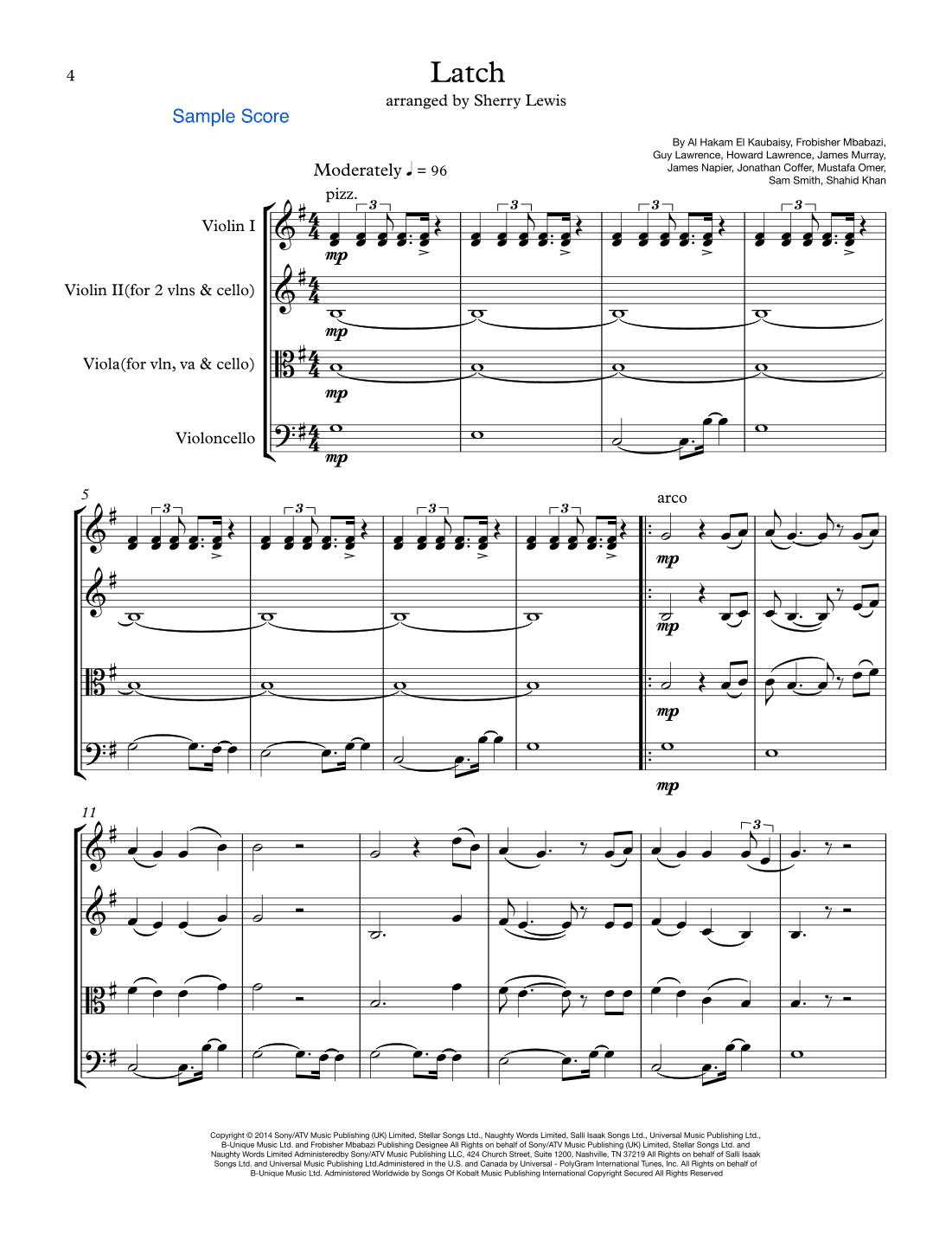 Latch (arr. Sherry Lewis)