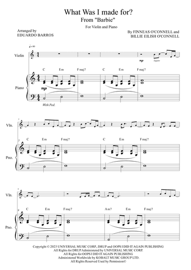 What Was I Made For? (arr. Eduardo Barros)