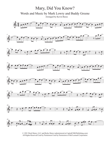 Mary, Did You Know? (arr. Kevin Busse)