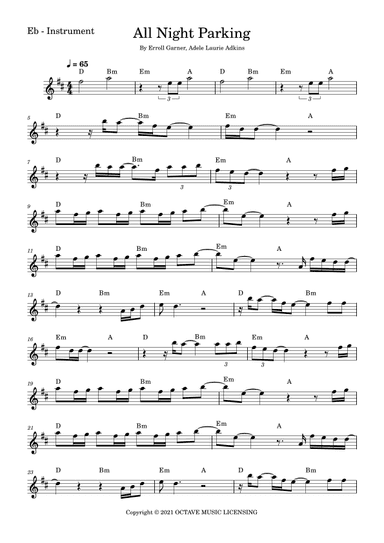 All Night Parking (with Erroll Garner) Interlude (arr. Fabio Eduardo de Oliveira)