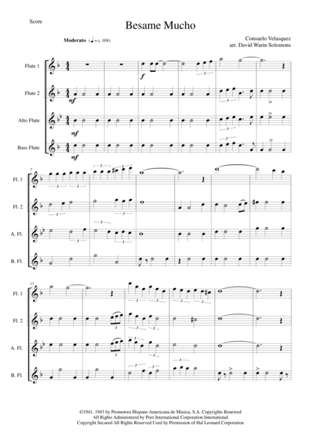 Besame Mucho (Kiss Me Much) (arr. David Warin Solomons)
