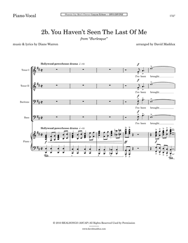 You Haven't Seen The Last Of Me (arr. David Maddux)