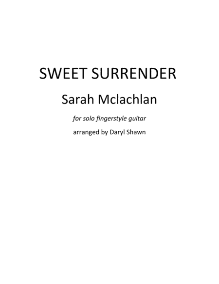 Sweet Surrender (arr. Daryl Shawn)