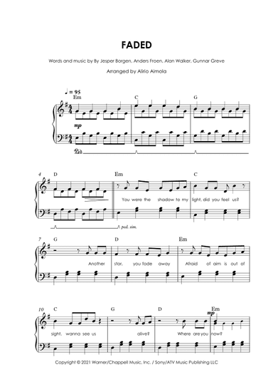 Faded (arr. Alirio Aimola)
