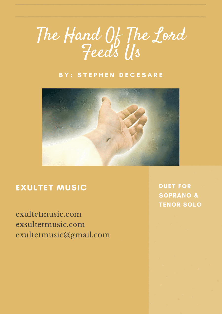 The Hand Of The Lord Feeds Us (Duet for Soprano and Tenor solo)