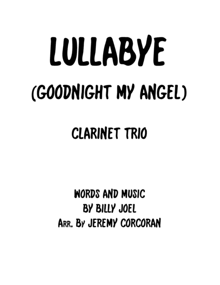 Lullabye (Goodnight, My Angel) (arr. Jeremy Corcoran)