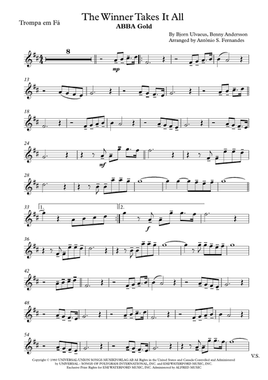 The Winner Takes It All (arr. Antônio S. Fernandes)
