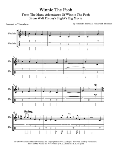 Winnie The Pooh (arr. Tyler Adams)