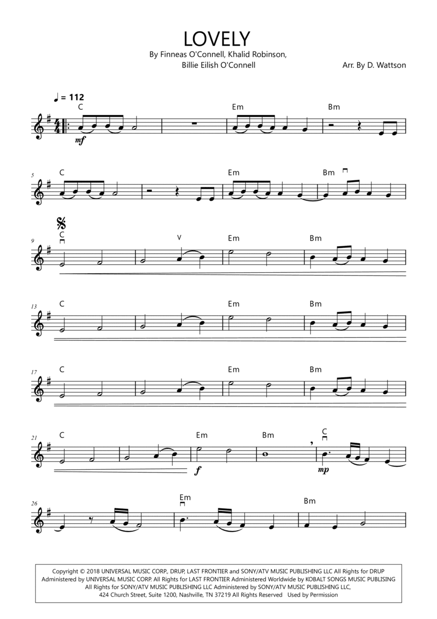 Lovely (arr. Douglas Wattson)