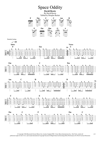 Space Oddity (arr. Douglas Becker)