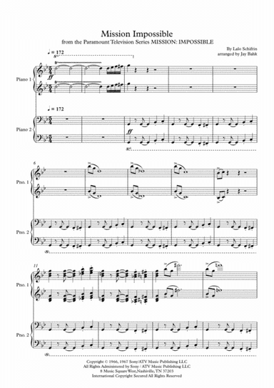 Mission: Impossible Theme  from the Paramount Television Series MISSION: IMPOSSIBLE (arr. Jay Bahk)