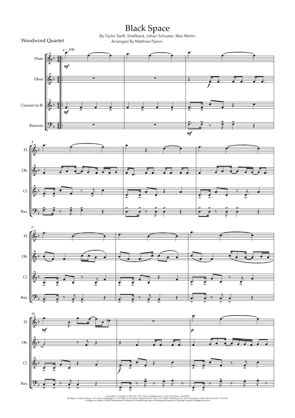 Blank Space (arr. Matthew pyeon)