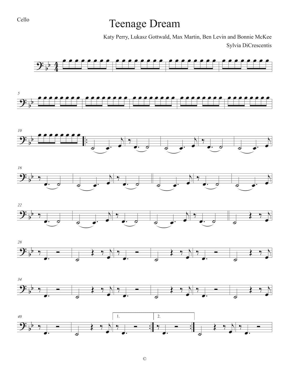 Teenage Dream (arr. Sylvia DiCrescentis)