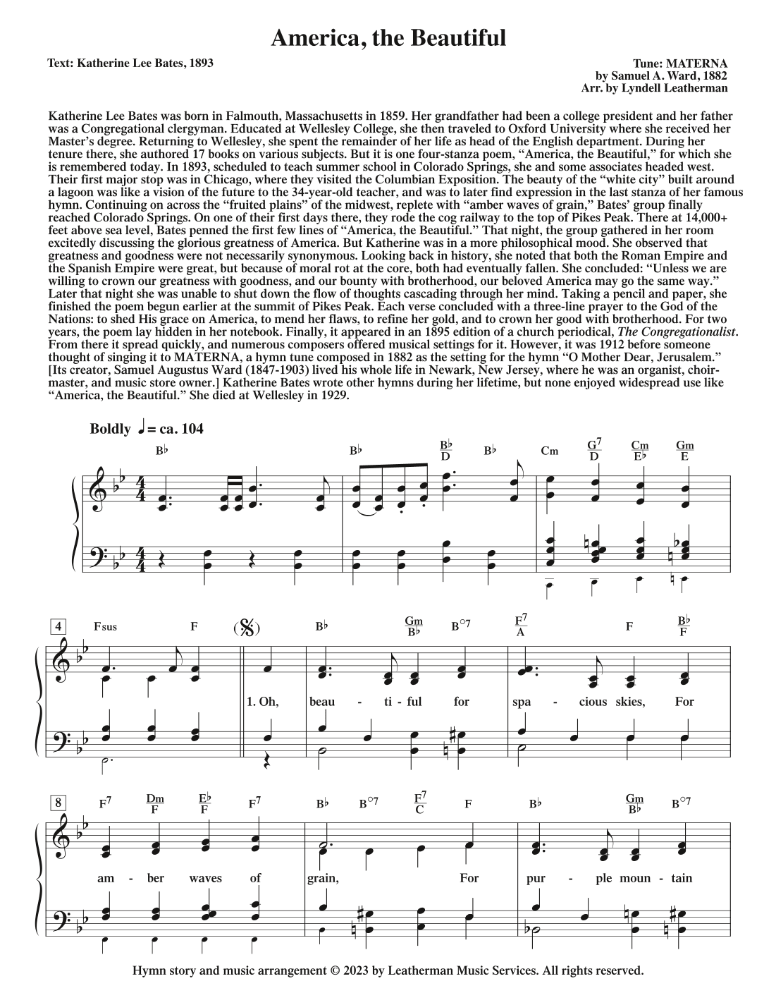 America, the Beautiful (arr. Lyndell Leatherman)