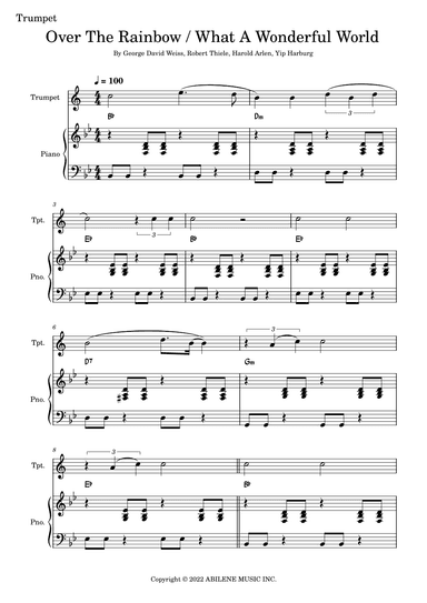 Over The Rainbow / What A Wonderful World (arr. Fabio Eduardo de Oliveira)