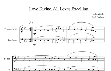 Love Divine, All Loves Excelling (Trumpet and Trombone Duet) (arr. B. C. Dockery)