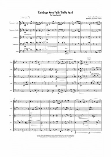 Raindrops Keep Fallin' On My Head (arr. Annette Butters)