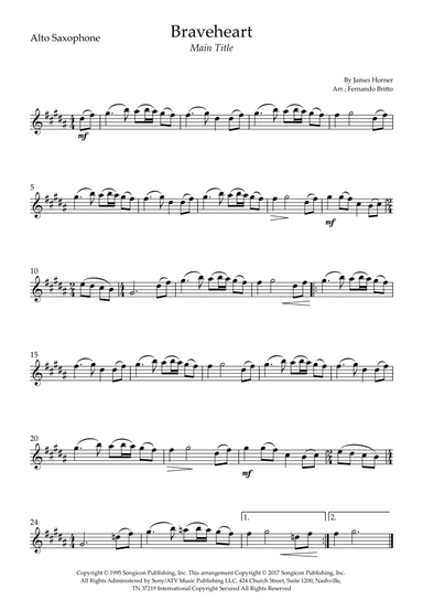 Braveheart - Main Title (arr. Fernando Britto)