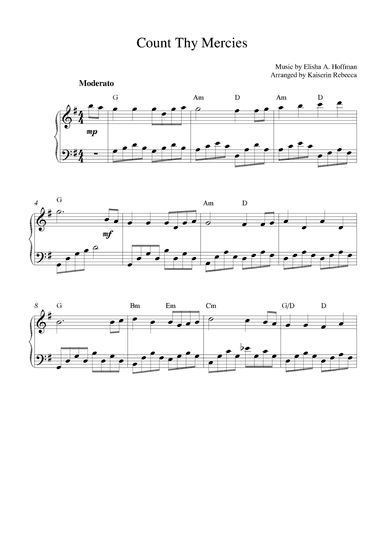 Count Thy Mercies (arr. Kaiserin Rebecca)
