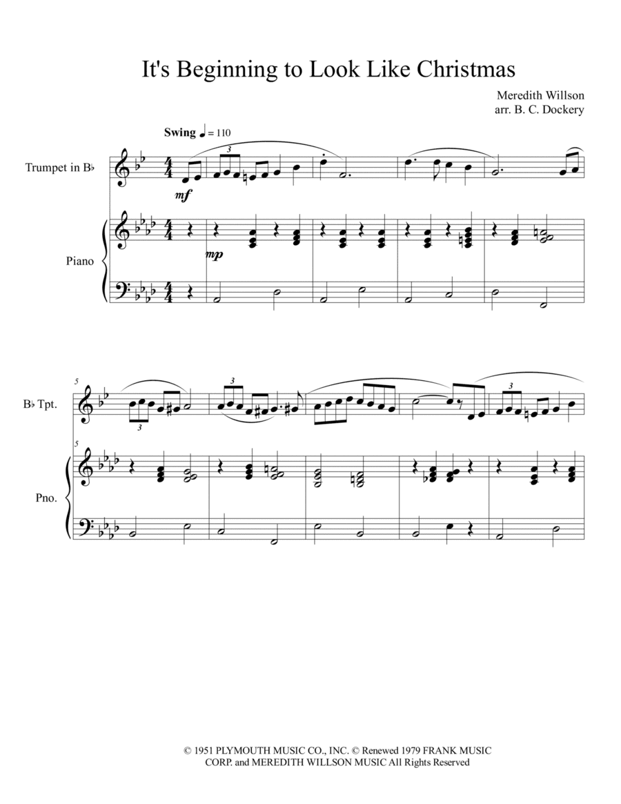 It's Beginning To Look Like Christmas (arr. B. C. Dockery)