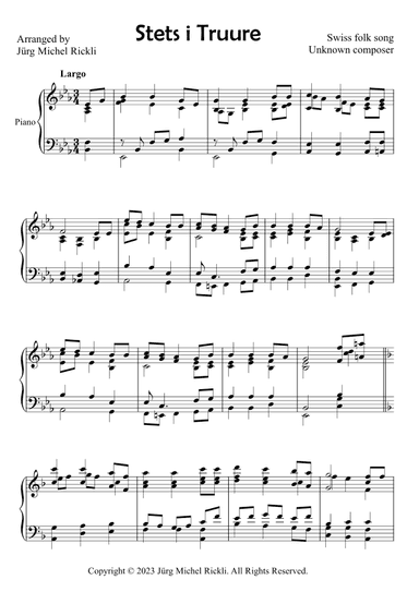 Stets i Truure (arr. Jürg Michel Rickli)