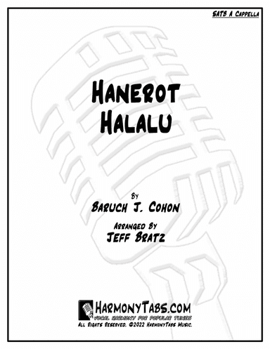 Hanerot Halalu (SATB A Cappella) (arr. Jeff Bratz)