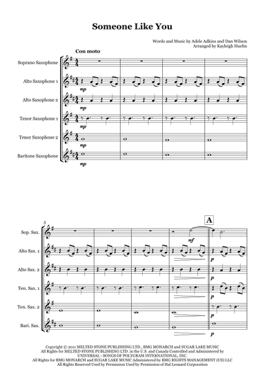 Someone Like You (arr. Kayleigh Huelin)