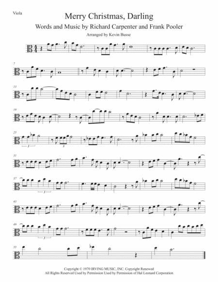 Merry Christmas, Darling (arr. Kevin Busse)