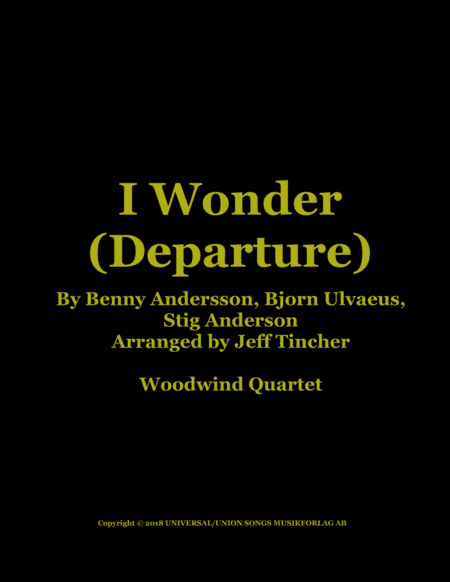 I Wonder (departure) (arr. Jeff Tincher)