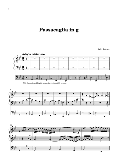 Passacaglia in g