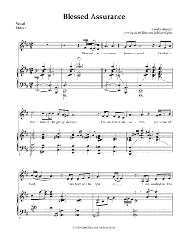 Blessed Assurance (arr. Mark Rice, Jubilant Sykes)