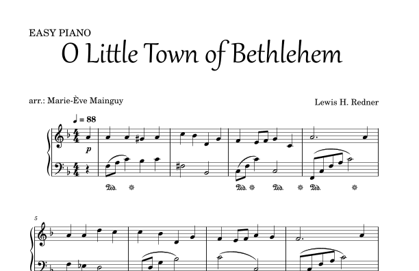 O Little Town of Bethlehem (arr. Marie-Ève Mainguy)