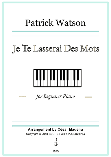 Je Te Laisserai Des Mots (arr. César Madeira)