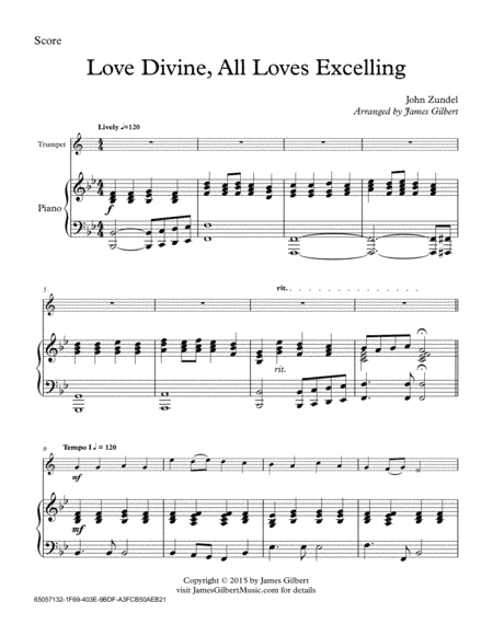 Love Divine, All Loves Excelling (arr. James Gilbert)