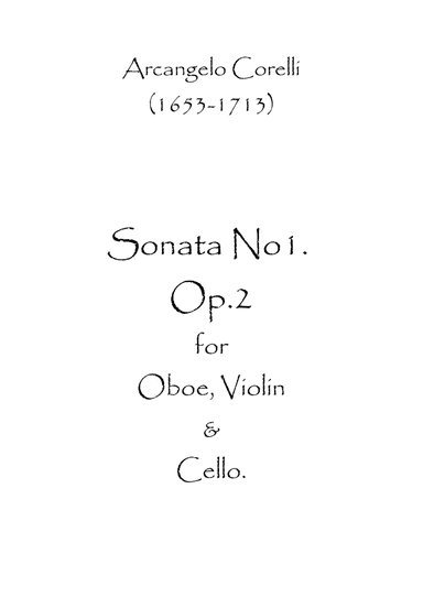 Sonata No.1 Op.2 (arr. Spence Bundy)