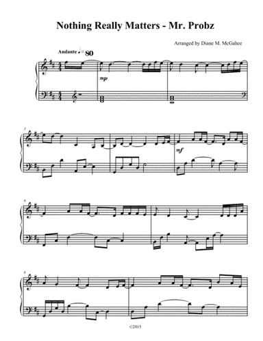 Nothing Really Matters (arr. Diane M. McGahee)