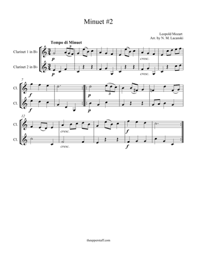 Minuet #2 (arr. Nick Lacanski)