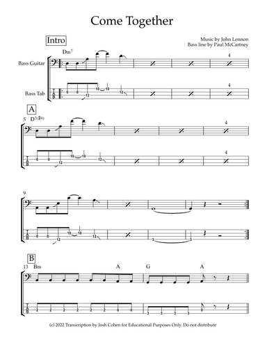 Come Together (arr. Josh Cohen)