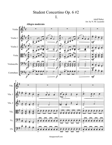 Student Concertino Op. 6 #2 Movement I (arr. Nick Lacanski)