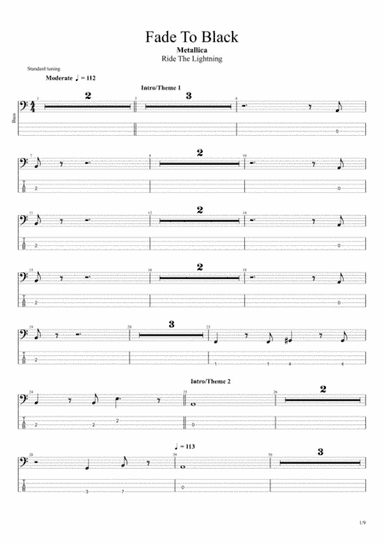 Fade To Black (arr. Hugo Neves)
