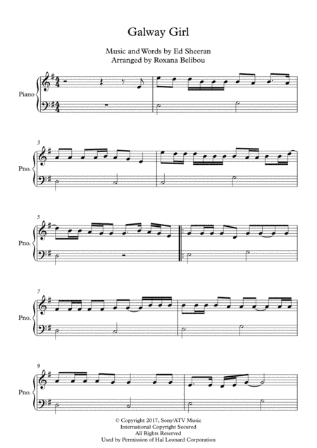 Galway Girl (arr. Roxana Belibou)