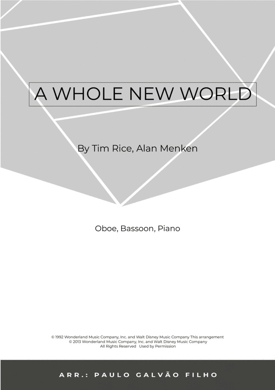 A Whole New World (arr. Paulo Galvão Filho)