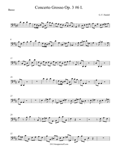Concerto Grosso Op. 3 #6 Movement I. (arr. theupperstaff.com)