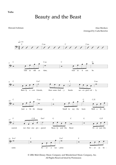 Beauty And The Beast (arr. Cadu Barcelos)