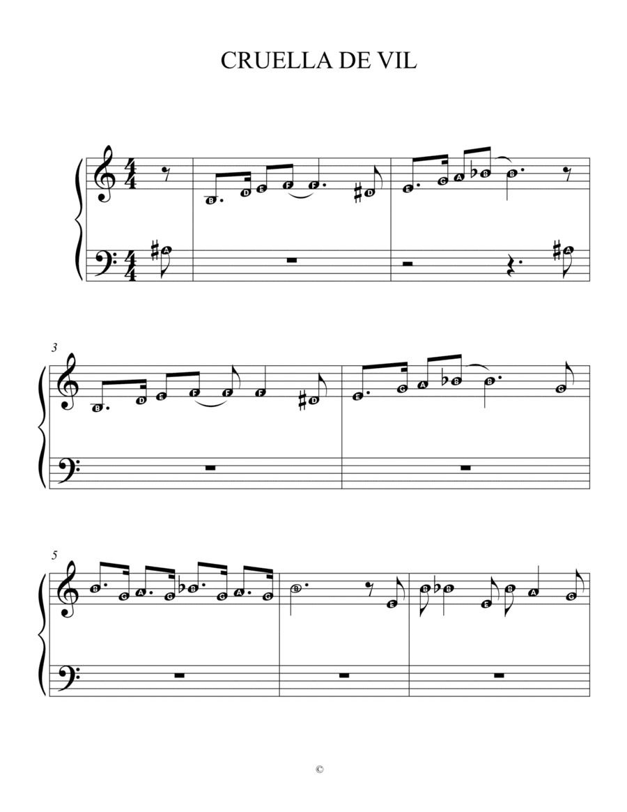 Cruella De Vil (arr. Esther Lindeboom)