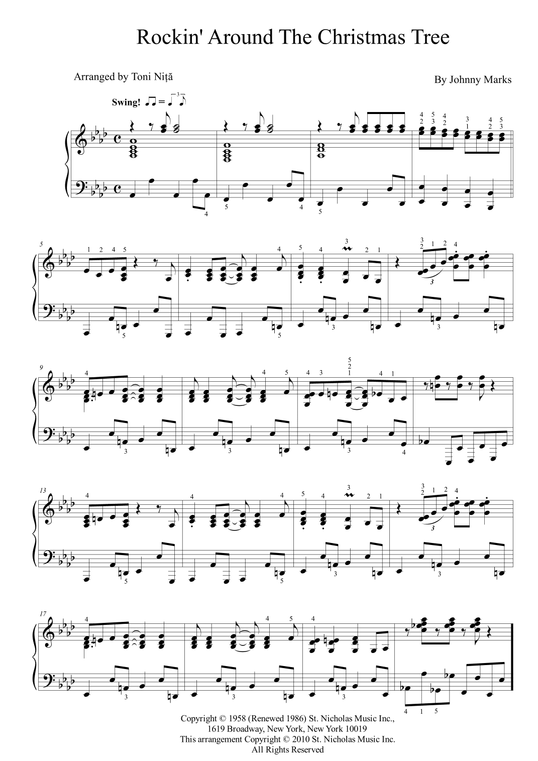 Rockin' Around The Christmas Tree (arr. Toni Nita)