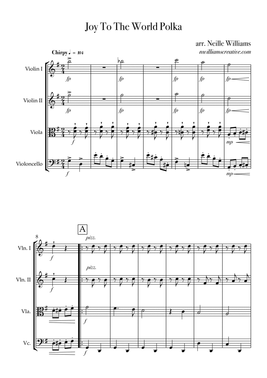 Joy To The World Polka (arr. Neille Williams)