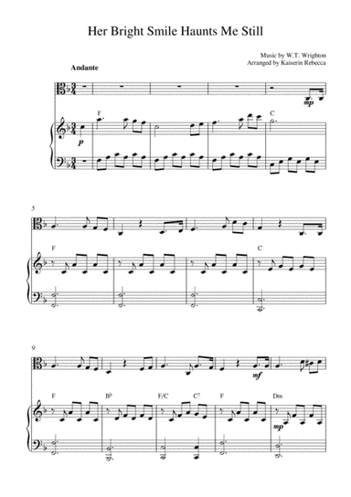 Her Bright Smile Haunts Me Still (arr. Kaiserin Rebecca)